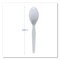 Boardwalk Mediumweight Polystyrene Teaspoons - White (100 /Box)